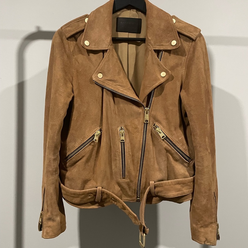 Allsaints Balfern Suede Biker Jacket